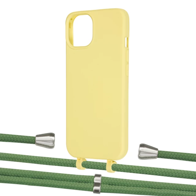 Чохол Upex Alter Eyelets for iPhone 13 mini Daffodil with Aide Mint and Casquette Silver (UP114977)