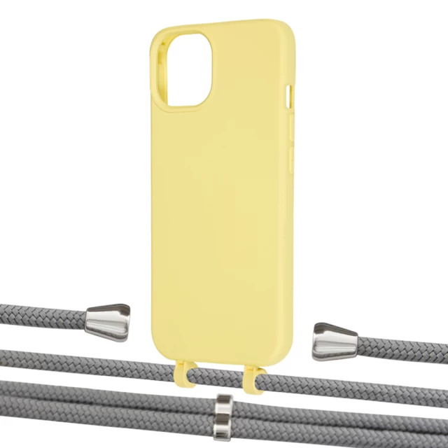 Чехол Upex Alter Eyelets for iPhone 13 mini Daffodil with Aide Gray and Casquette Silver (UP114979)