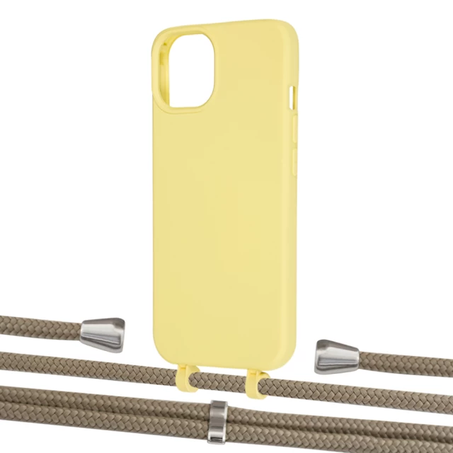 Чохол Upex Alter Eyelets for iPhone 13 mini Daffodil with Aide Champagne and Casquette Silver (UP114981)