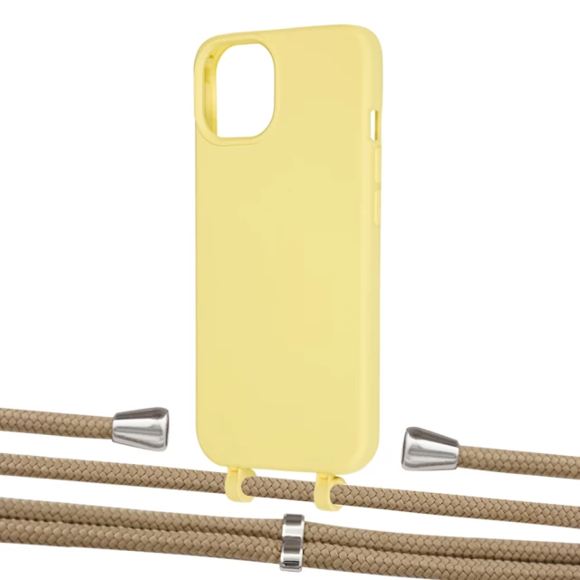 Чехол Upex Alter Eyelets for iPhone 13 mini Daffodil with Aide Sand and Casquette Silver (UP114982)