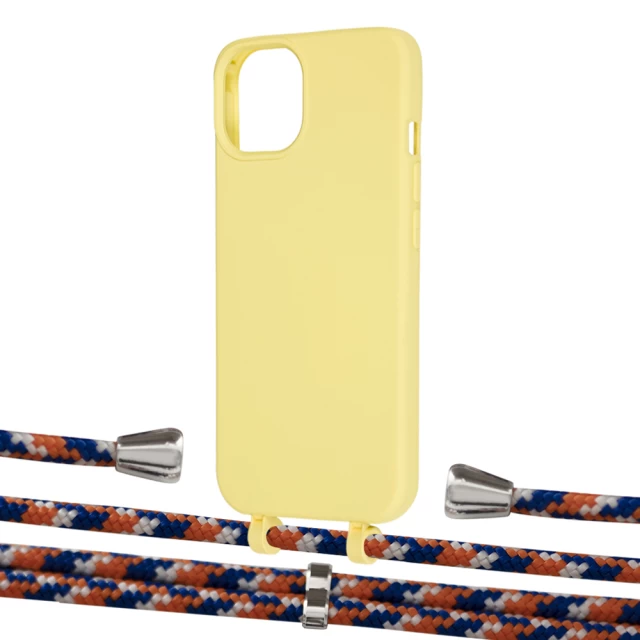 Чохол Upex Alter Eyelets for iPhone 13 mini Daffodil with Aide Orange Azure and Casquette Silver (UP114992)