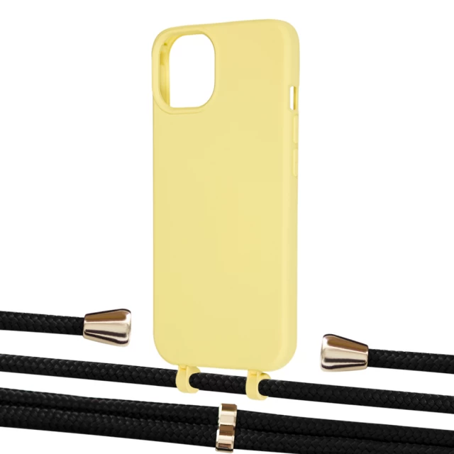 Чохол Upex Alter Eyelets for iPhone 13 mini Daffodil with Aide Black and Casquette Gold (UP115003)