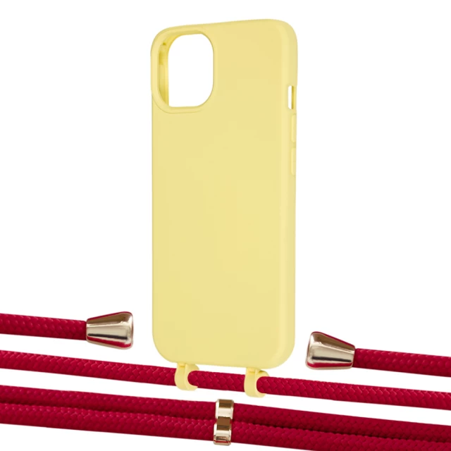 Чохол Upex Alter Eyelets for iPhone 13 mini Daffodil with Aide Red and Casquette Gold (UP115004)