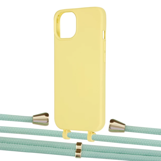 Чохол Upex Alter Eyelets for iPhone 13 mini Daffodil with Aide Pistachio and Casquette Gold (UP115008)