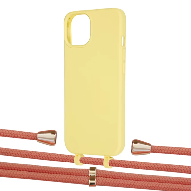 Чохол Upex Alter Eyelets for iPhone 13 mini Daffodil with Aide Cantaloupe and Casquette Gold (UP115009)