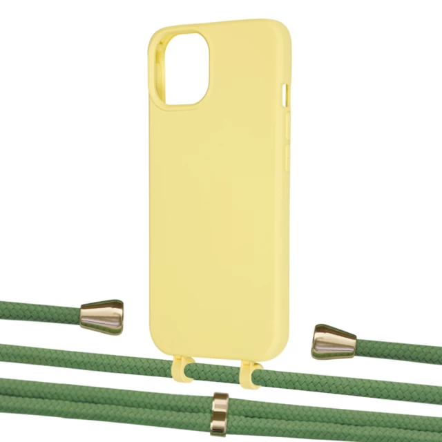 Чохол Upex Alter Eyelets for iPhone 13 mini Daffodil with Aide Mint and Casquette Gold (UP115012)