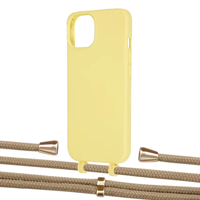 Чохол Upex Alter Eyelets for iPhone 13 mini Daffodil with Aide Sand and Casquette Gold (UP115017)