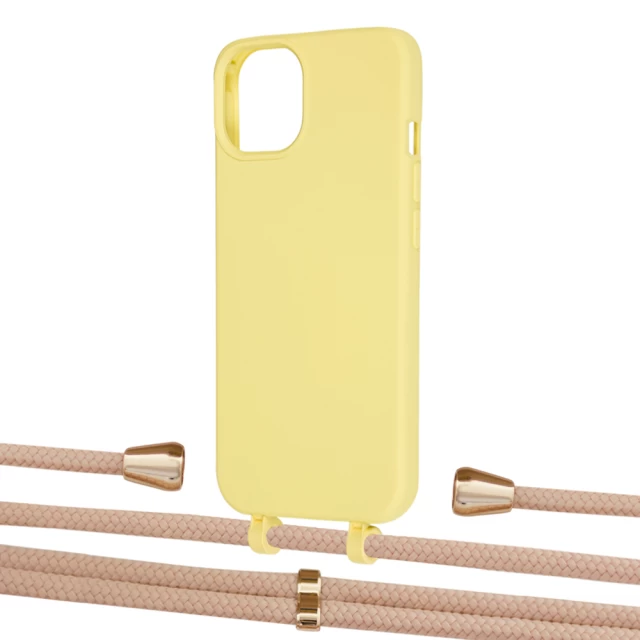 Чехол Upex Alter Eyelets for iPhone 13 mini Daffodil with Aide Creole Pink and Casquette Gold (UP115019)