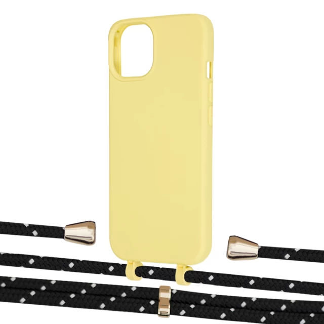 Чехол Upex Alter Eyelets for iPhone 13 mini Daffodil with Aide Black Dots and Casquette Gold (UP115022)