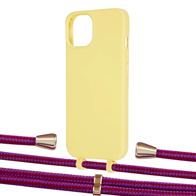 Чехол Upex Alter Eyelets for iPhone 13 mini Daffodil with Aide Rouge Cramoisi and Casquette Gold (UP115036)