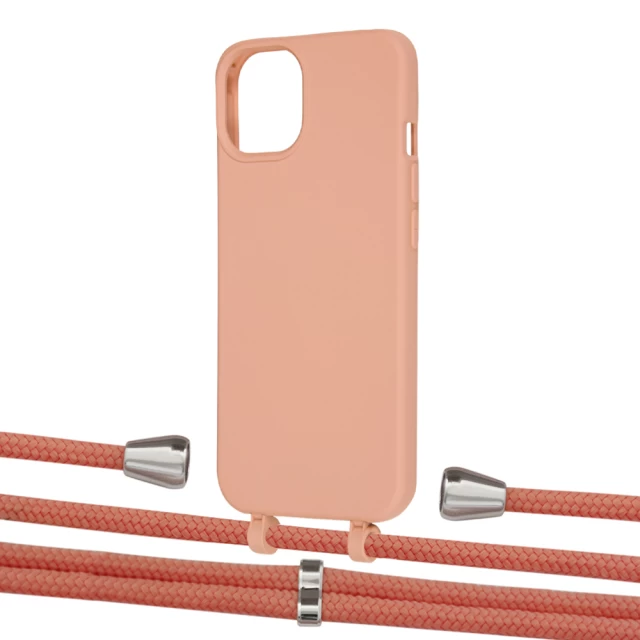 Чехол Upex Alter Eyelets for iPhone 13 mini Tangerine with Aide Cantaloupe and Casquette Silver (UP115114)