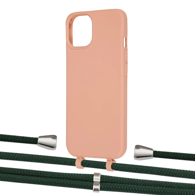 Чохол Upex Alter Eyelets for iPhone 13 mini Tangerine with Aide Cyprus Green and Casquette Silver (UP115116)