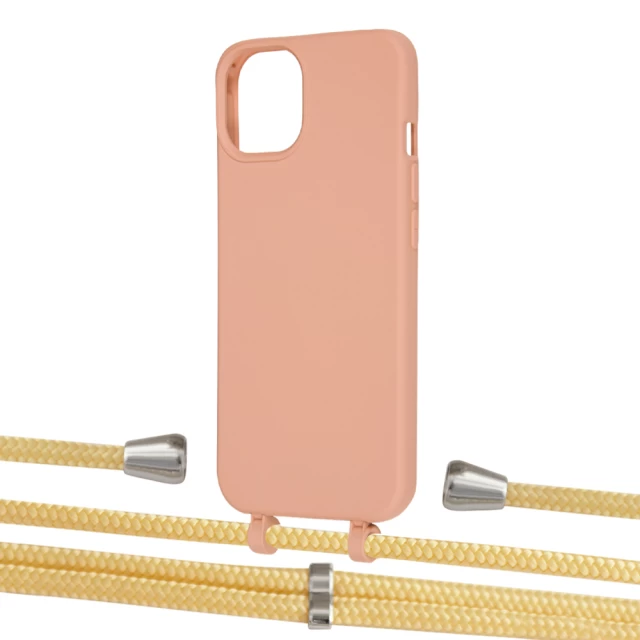 Чехол Upex Alter Eyelets for iPhone 13 mini Tangerine with Aide Banana and Casquette Silver (UP115125)