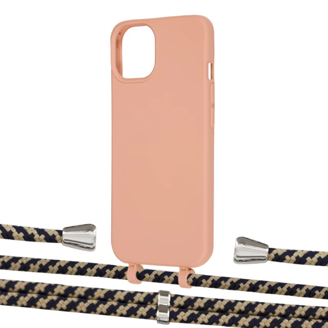 Чехол Upex Alter Eyelets for iPhone 13 mini Tangerine with Aide Copper and Casquette Silver (UP115126)