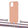 Чохол Upex Alter Eyelets for iPhone 13 mini Tangerine with Aide Blue Sunset and Casquette Silver (UP115131)