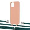 Чехол Upex Alter Eyelets for iPhone 13 mini Tangerine with Aide Emeraude and Casquette Silver (UP115142)