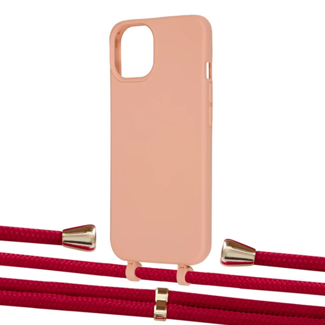 Чохол Upex Alter Eyelets for iPhone 13 mini Tangerine with Aide Red and Casquette Gold (UP115144)