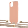 Чехол Upex Alter Eyelets for iPhone 13 mini Tangerine with Aide Peony Pink and Casquette Gold (UP115158)