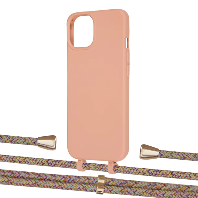 Чехол Upex Alter Eyelets for iPhone 13 mini Tangerine with Aide Confondre and Casquette Gold (UP115174)