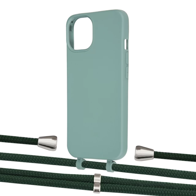 Чохол Upex Alter Eyelets for iPhone 13 mini Basil with Aide Cyprus Green and Casquette Silver (UP115256)