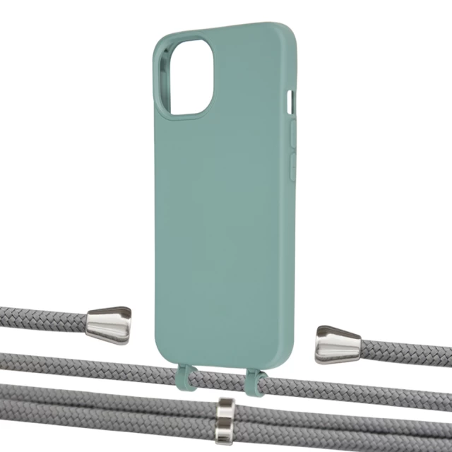 Чехол Upex Alter Eyelets for iPhone 13 mini Basil with Aide Gray and Casquette Silver (UP115259)