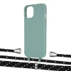 Чехол Upex Alter Eyelets for iPhone 13 mini Basil with Aide Black Dots and Casquette Silver (UP115267)