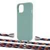 Чохол Upex Alter Eyelets for iPhone 13 mini Basil with Aide Orange Azure and Casquette Silver (UP115272)