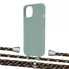 Чохол Upex Alter Eyelets for iPhone 13 mini Basil with Aide Cinnamon Camouflage and Casquette Silver (UP115275)