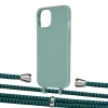 Чехол Upex Alter Eyelets for iPhone 13 mini Basil with Aide Emeraude and Casquette Silver (UP115282)