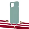 Чохол Upex Alter Eyelets for iPhone 13 mini Basil with Aide Red and Casquette Gold (UP115284)