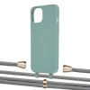 Чохол Upex Alter Eyelets for iPhone 13 mini Basil with Aide Gray and Casquette Gold (UP115294)