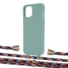 Чехол Upex Alter Eyelets for iPhone 13 mini Basil with Aide Orange Azure and Casquette Gold (UP115307)