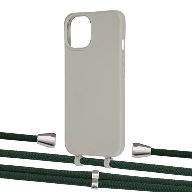 Чехол Upex Alter Eyelets for iPhone 13 mini Anchor with Aide Cyprus Green and Casquette Silver (UP115396)