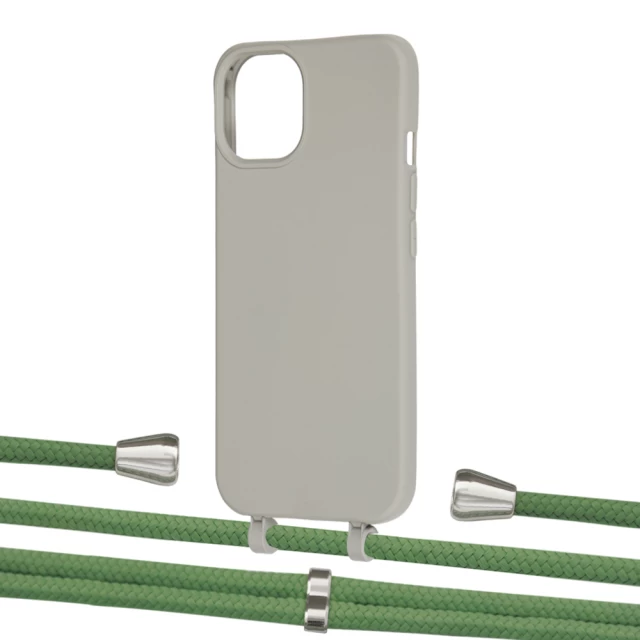 Чохол Upex Alter Eyelets for iPhone 13 mini Anchor with Aide Mint and Casquette Silver (UP115397)