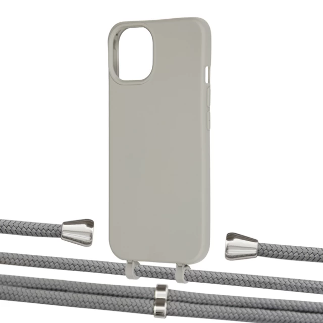 Чехол Upex Alter Eyelets for iPhone 13 mini Anchor with Aide Gray and Casquette Silver (UP115399)