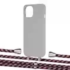 Чохол Upex Alter Eyelets for iPhone 13 mini Anchor with Aide Burgundy Camouflage and Casquette Silver (UP115413)