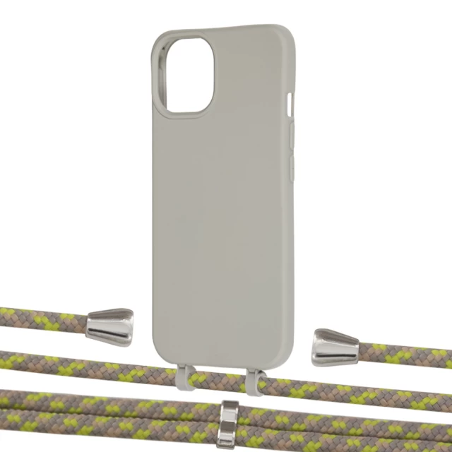 Чохол Upex Alter Eyelets for iPhone 13 mini Anchor with Aide Lime Camouflage and Casquette Silver (UP115417)