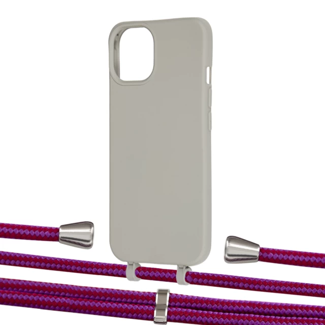 Чохол Upex Alter Eyelets for iPhone 13 mini Anchor with Aide Rouge Cramoisi and Casquette Silver (UP115421)