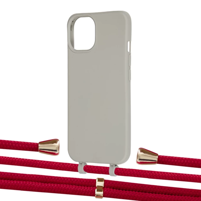 Чохол Upex Alter Eyelets for iPhone 13 mini Anchor with Aide Red and Casquette Gold (UP115424)