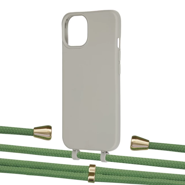Чохол Upex Alter Eyelets for iPhone 13 mini Anchor with Aide Mint and Casquette Gold (UP115432)
