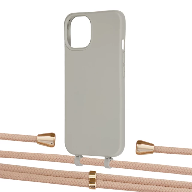 Чехол Upex Alter Eyelets for iPhone 13 mini Anchor with Aide Creole Pink and Casquette Gold (UP115439)
