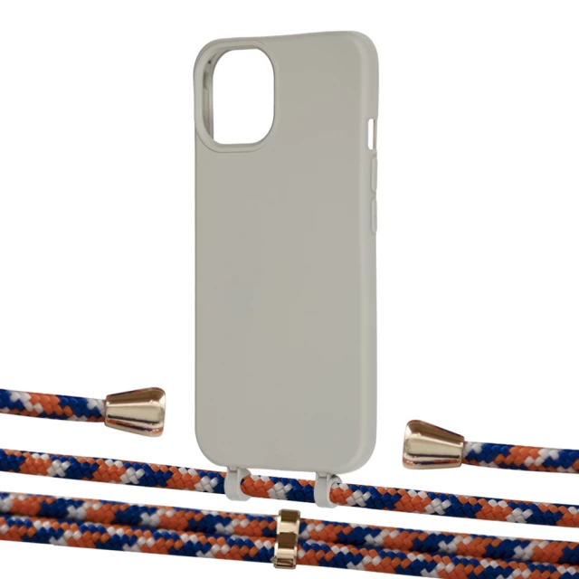 Чехол Upex Alter Eyelets for iPhone 13 mini Anchor with Aide Orange Azure and Casquette Gold (UP115447)