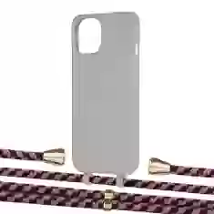 Чехол Upex Alter Eyelets for iPhone 13 mini Anchor with Aide Burgundy Camouflage and Casquette Gold (UP115448)