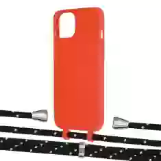Чохол Upex Alter Eyelets for iPhone 13 Red with Aide Black Dots and Casquette Silver (UP115687)