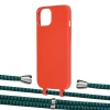 Чохол Upex Alter Eyelets for iPhone 13 Red with Aide Emeraude and Casquette Silver (UP115702)