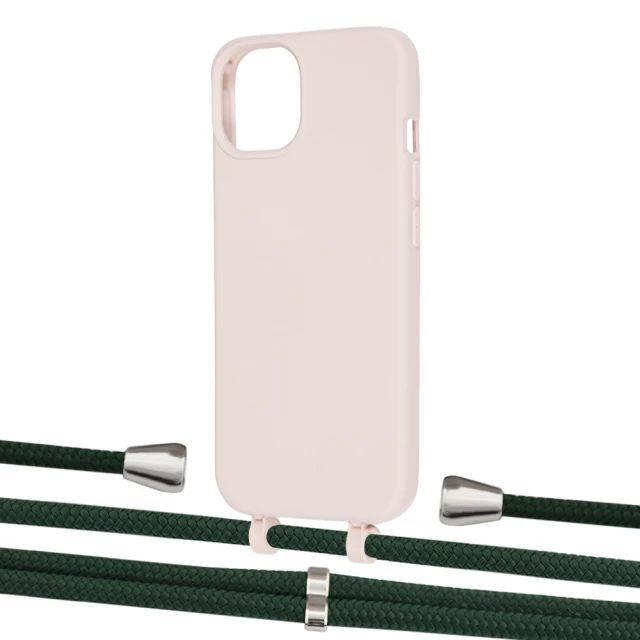 Чохол Upex Alter Eyelets for iPhone 13 Crepe with Aide Cyprus Green and Casquette Silver (UP115816)