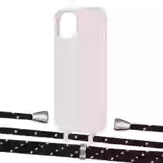 Чехол Upex Alter Eyelets for iPhone 13 Crepe with Aide Black Dots and Casquette Silver (UP115827)