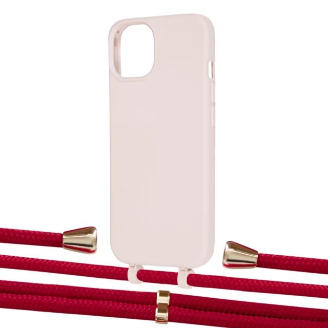 Чохол Upex Alter Eyelets for iPhone 13 Crepe with Aide Red and Casquette Gold (UP115844)
