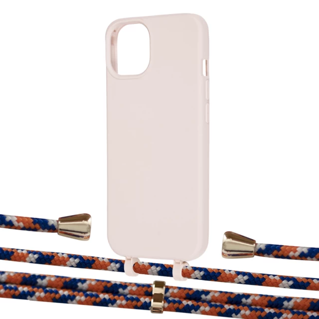 Чохол Upex Alter Eyelets for iPhone 13 Crepe with Aide Orange Azure and Casquette Gold (UP115867)