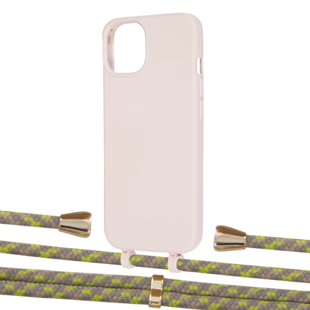 Чохол Upex Alter Eyelets for iPhone 13 Crepe with Aide Lime Camouflage and Casquette Gold (UP115872)